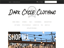 Tablet Screenshot of darkcycleclothing.com